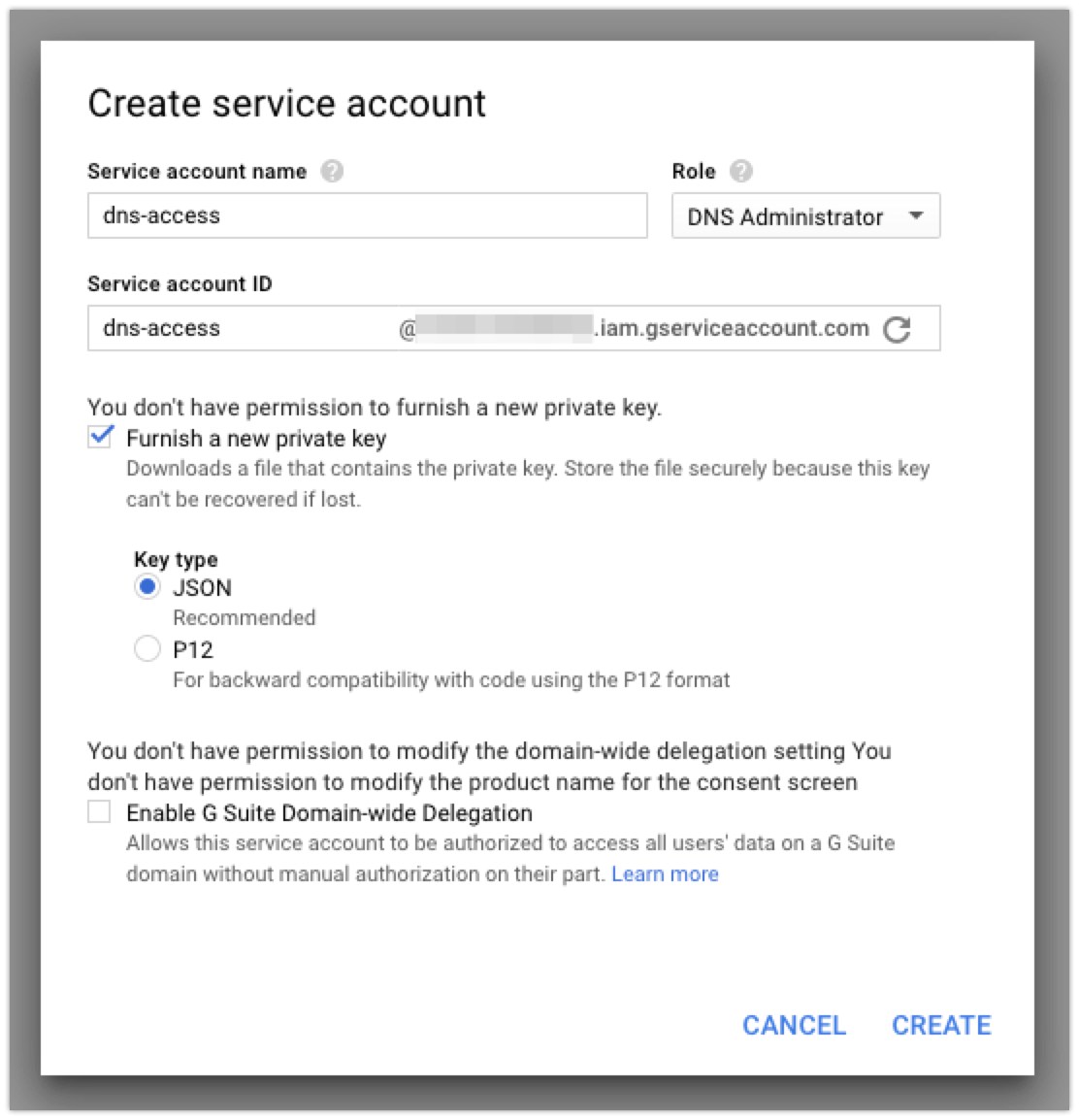 Create Your Service Account
